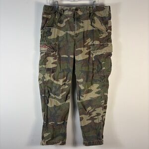 ❤️ Denim & Supply Ralph Lauren Green Camouflage Cargo Pants 38/22